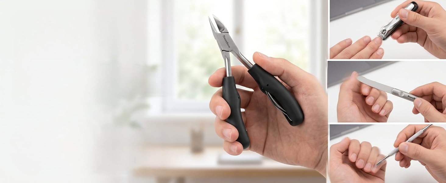 stainless steel nail clippers set for ingrown toenails