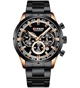 FANMIS Mens Luxury Watches Business Chronograph Dress Waterproof Stainless Steel Analog Quartz Wr...