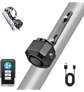 Cruxer 110dB Bike Alarm with L-Shaped Bracket, USB-C Recharge with Remote | 3 Ringtone & 3 Volume...
