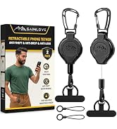 Gainlove Anti-Theft Phone Tether, Retractable Phone Lanyard with Hover Lock | 2 Pack Heavy Duty A...