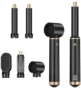 5 in 1 Hair Styler & Air Dryer Brush Curler, Low-Speed Negative Ionic Air Styler Drying, Multi Ha...
