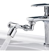 1080°Swivel Faucet Extender, Sink Water Faucet Aerator Extension in Brass, Swivel Robotic Arm Bat...