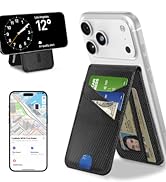 TopMade for Magsafe Wallet, Works with Apple Find My, 6 Card Holder with Adjustable Stand, Finder...