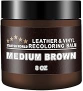 STARTSO WORLD Leather Recoloring Balm, Medium Brown Leather Repair Kit for Furniture, Leather Dye...