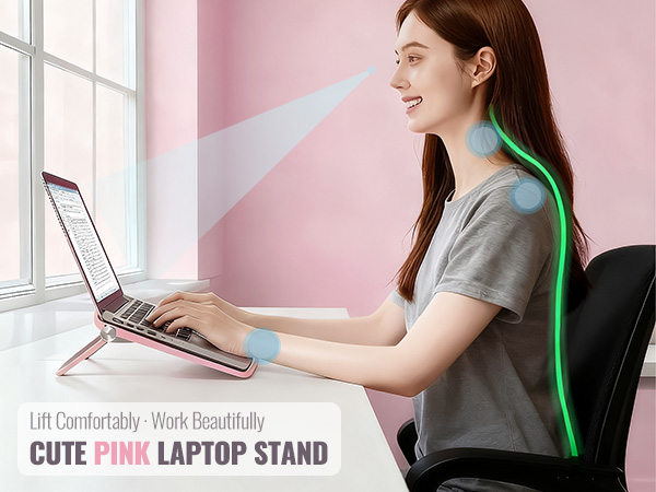 laptop stand pink