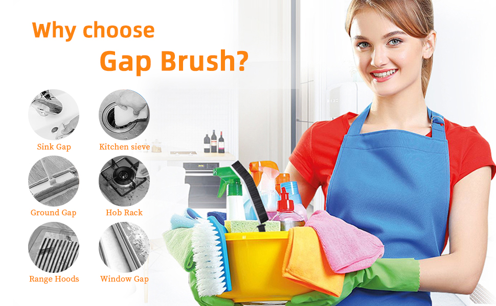 Multi-Purpose Hard Bristle Crevice Cleaning Brush