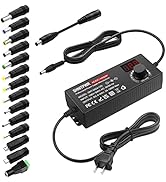 SHNITPWR AC Adapter 120W Universal Power Adapter 4V 5V 6V 9V 12V 15V 18V 19V 20V 24V Adjustable S...