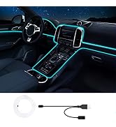 Jushope Interior Car LED Strip Lights, RGB USB Car Ambient Lighting, Car Accessories Fiber Optifc...