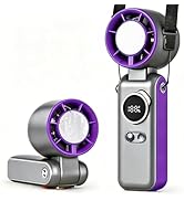 Portable Handheld Turbo Mini Fan with Semiconductor Cooling - 6000mAh Rechargeable 3-in-1 Fans (H...