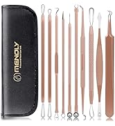 Pimple Popper Tool Kit, MENOLY 10 Pcs Blackhead Remover Comedone Extractor Acne Removal Kit for B...