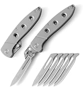 VR VIRENKNIFE Folding Scalpel Knife,Pocket Knife with 6pcs Replaceable Blades #60, EDC Utility Kn...