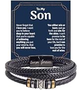 ZenVib To My Son Bracelet From Mom, Love You Forever Linked Together Knot Beaded Handmade Leather...