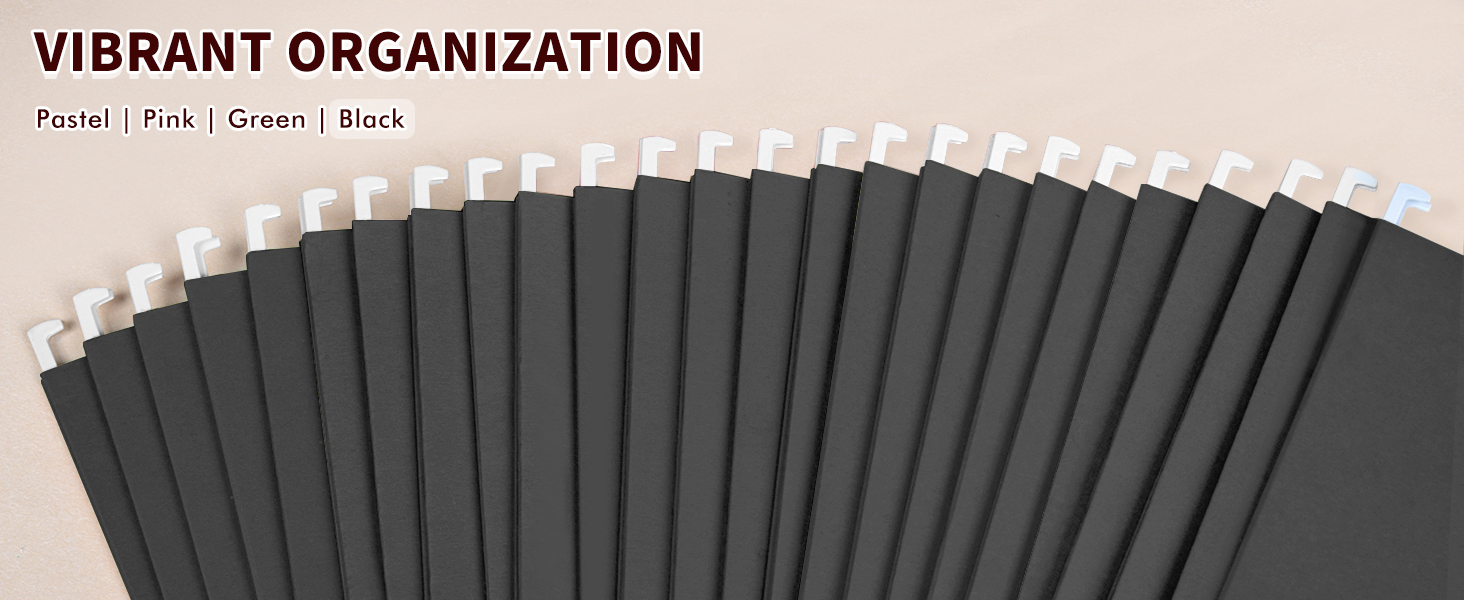 black hanging file folders