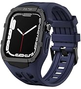 Compatible with Apple Watch Band 45mm 44mm Series 9/8/7/6/5/4/SE/SE2 with Case, Shockproof Rugged...