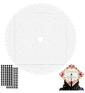 16 Pieces Graduation Cap Decorations, 300GSM 9"x9" White Graduation Cap Topper Blank with 72 Pair...