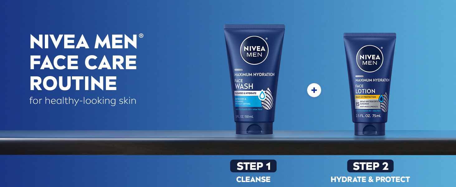 Nivea men face care routine