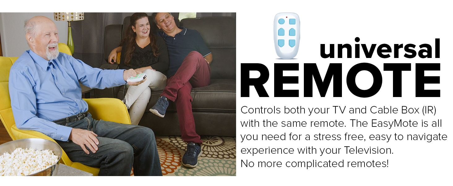 EasyMote Continu.us Big Button TV Remote Television
