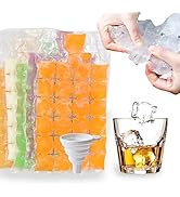 NACOLUS Disposable Ice Cube Trays for Freezer Ball Ice Cube Mold Ice Maker Bags with Silicone Fun...