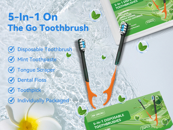 Mini Disposable Toothbrushes with Toothpaste