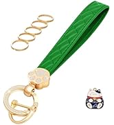 OHKYOOT Wristlet Keychain,Wrist Lanyard Cute Car Key Chain Cat Lover Gifts for Women Men