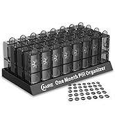 CAidRE Monthly Pill Organizer 2 Times A Day, Monthly Pill Box Organizer AM/PM, One Month Pill Org...