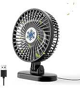 CC Store USB Desk Fan, 3 Speed in Single Button, Small Powerful Portable Quiet,Plug in Power Fan,...