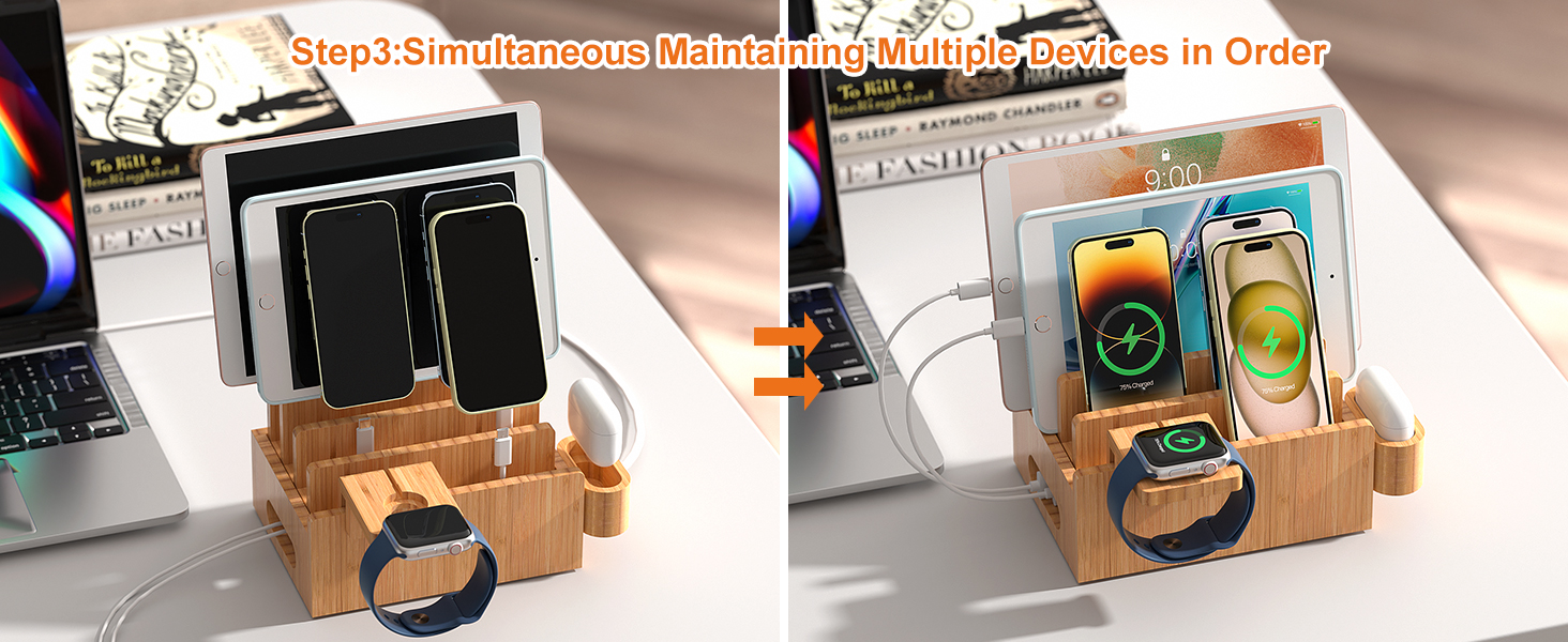 Bamboo Charging Dock