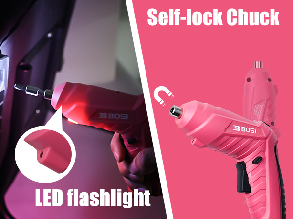LED flashlight & self-lock chuck