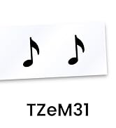 Brother Genuine P-touch TZeM31 Premium Label Tape in cardboard pack: Black on Clear 12mm