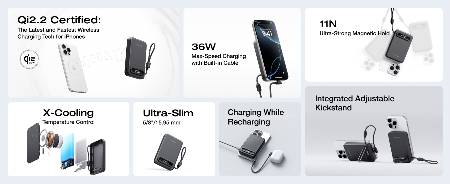 power bank portable charger battery pack power bank magnetic
