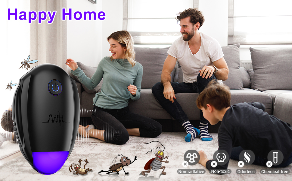 Ultrasonic Pest Repeller Ultrasonic Repellent Electronic Plug in Pest Control