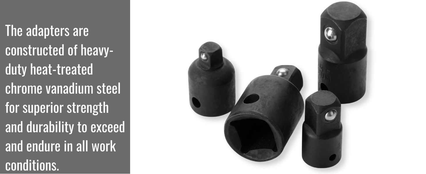 Impact Socket Adapter and Reducer Set