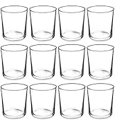 PMLAND Clear Glass Votive Candle Tealight Holders - Bulk Pack of 12