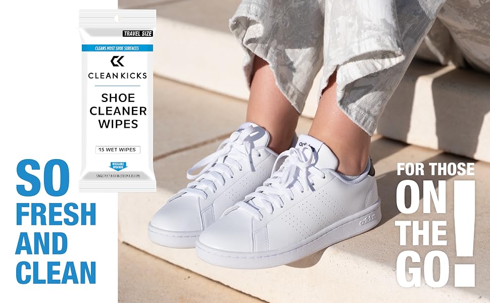 Clean white shoes.