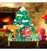 BANRIA DIY Christmas Tree Soldering Kit– Santa Xmas Tree Soldering Project Kit with RGB LED & Mus...