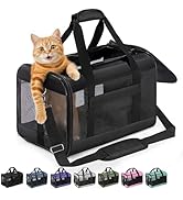 Conlun Cat Carrier Airline Approved, Soft-Sided Dog Carrier with Inner Safety Leash, Pet Transpor...