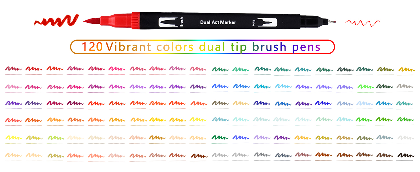 Dual-Tip Watercolor Pens Set