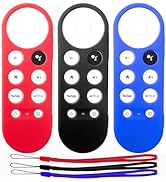 TOKERSE 3 Pack Remote Cover for Chromecast with Google TV HD 2022/4K 2020 Remote -Anti Slip Silic...