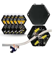 Rack-A-Tiers Open Splice Junction Box, One-Piece Junction Box for Repairing Open Splices, 5 Secon...