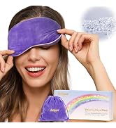 BeHoomi Heated Eye Mask Warm Compress for Eyes, Soothing Weighted Eye Mask for Sleeping, Microwav...