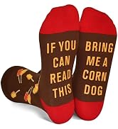GOLIN If You Can Read This Funny Saying Non-Slip Socks, Novelty Gifts for Men Women Teens Food Lover
