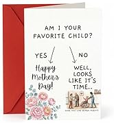 Faythory Funny Mothers Day Card for Mom, Happy Mothers Day Card, Cute Floral Humor Card, Birthday...