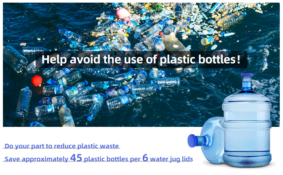 5 gallon jug lids help avoid the use of plastic bottles!