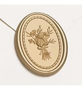 UNIQOOO Wax Seal Stickers - Vintage Photo Frame Floral Bouquet Wedding Invitation Envelope Seal S...