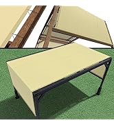 Amgo 8' W x 12' L Beige Pergola Sun Shade Canopy Replacement Cover, Commercial Grade 260 GSM Clot...