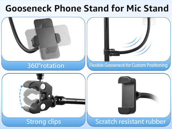 mic stand phone holder