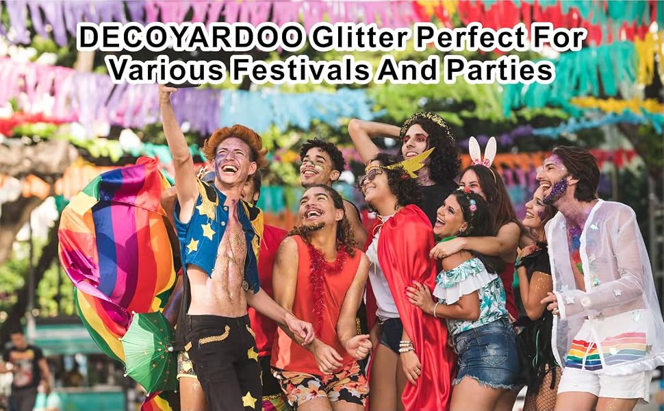 DECOYARDOO glitter great for Mardi Gras and Halloween Music festivals crazy night for body makeup