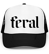 Feral Trucker Hat for Men and Women - Funny for Him Her Snapback Hat - Unisex Polyester Mesh Adju...