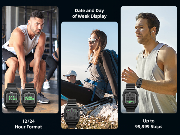 U-Trak 3D Pedometer Watches for Walking