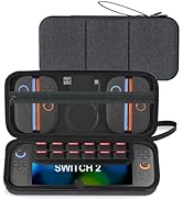 BRIBAT Switch 2 Carrying Case Compatible with Nintendo Switch 2, Portable Nylon Protector Case wi...